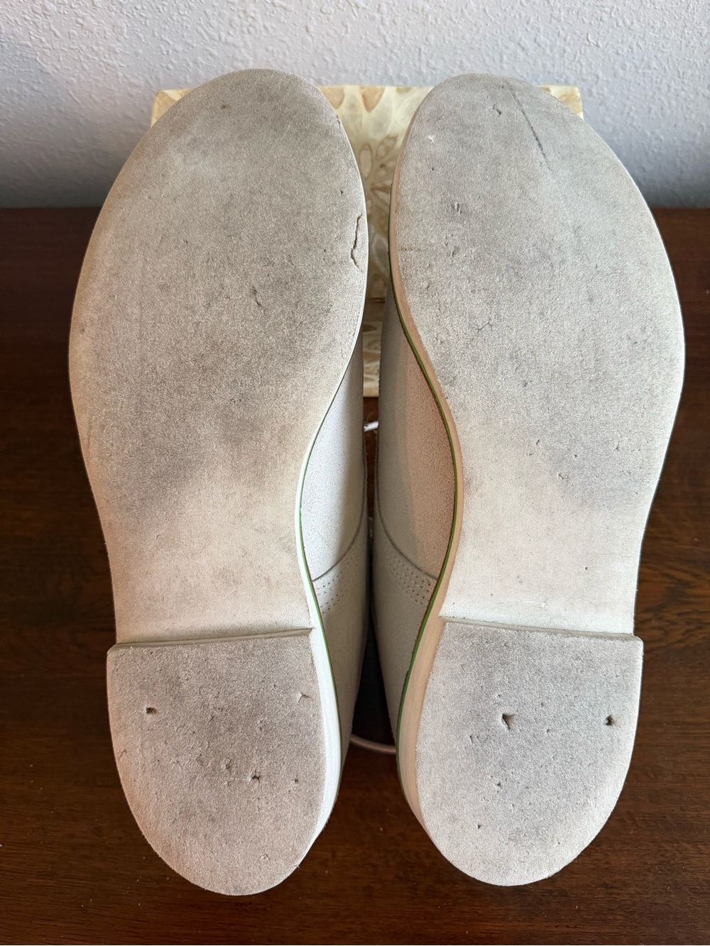 Walk-Over Men’s Custom White Cream Buck Suede “Derby Classic” Style Shoes 11 M - Picture 8 of 12